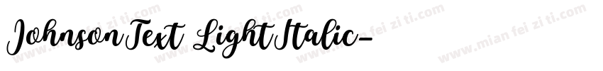 JohnsonText LightItalic字体转换
